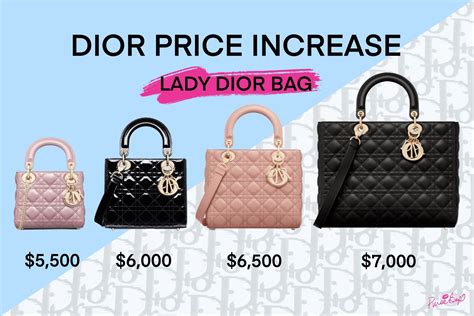 lady dior bags price|lady dior euro price.